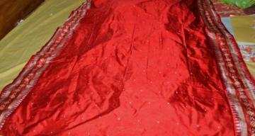 Gorgeous Reddish Maroon Kameez  Dupatta Piece with pasapalli border