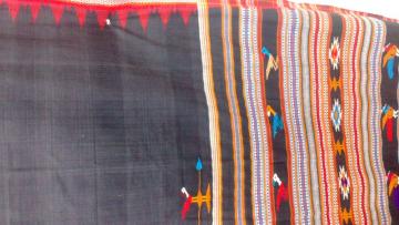 Thick Pure Cotton Siminoi Tribal Saree In Black