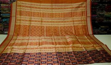 Tribal Work Hand Woven Silk Saree With Blouse Piece
