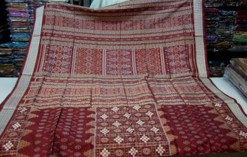 Maroon Rust Pasapalli n Traditional Motif Silk Saree with Blouse Piece