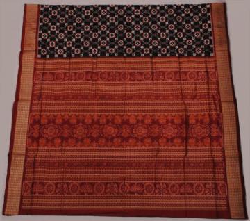 orissa  handloom traditional Pasapalli Body- ikat work Aanchal designer saree