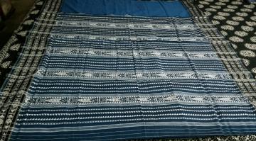 Traditional Habashpuri Cotton Saree in Blue