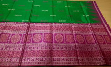 Hand Woven Traditional Bomkai Saree with Blouse piece