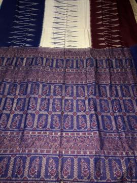 Peacock motifs bomkai aanchal all over ikat body cotton Saree with blouse piece