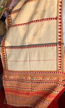 Age old authentic hand embroidered cotton dongria kondh shawl