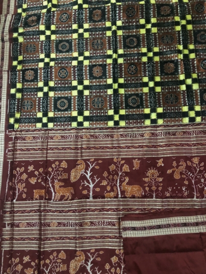 Gorgeous Utkal Laxmi Silk Saree with Animal Motifs Aanchal online | Handloom Sarees Gorgeous Utkal Laxmi Silk Saree with Animal Motifs Aanchal online | Handloom Sarees