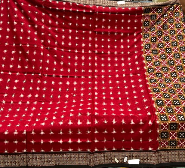 Pasapalli Aanchal and pleats cotton Ikat Patli saree with blouse piece