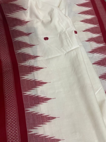 Beautiful double Aanchal Ganjam Bomkai Cotton Saree with blouse piece